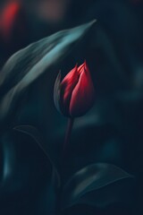 Blooming gardens showcase vibrant red flowers against a soft and blurred backdrop