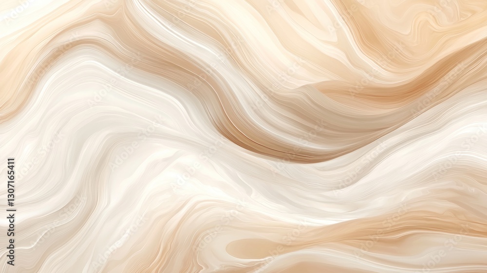 Poster abstract background featuring soft flowing waves of creamy colors