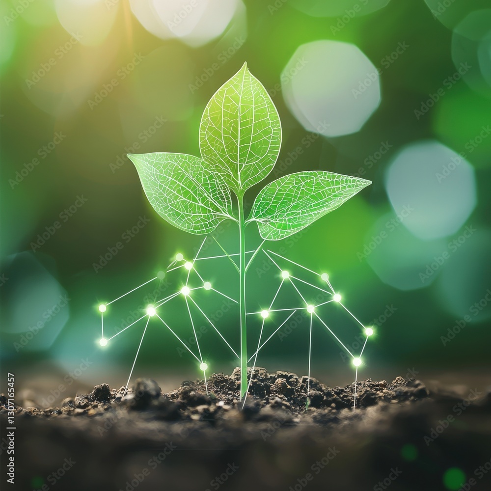 Poster a greener tomorrow visualized with data-driven insights.