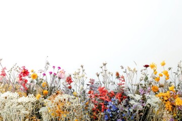 Dried flowers landscape garden sky.