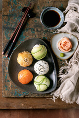 Trendy sushi balls temari