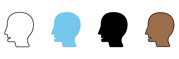 Head concept line icon. Simple element illustration.