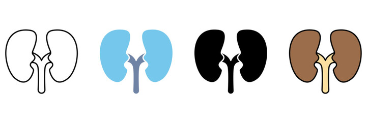 kidneys concept line icon. Simple element illustration.