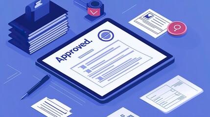 Flat Lay of Compliance Documentation and Certification, Compliance