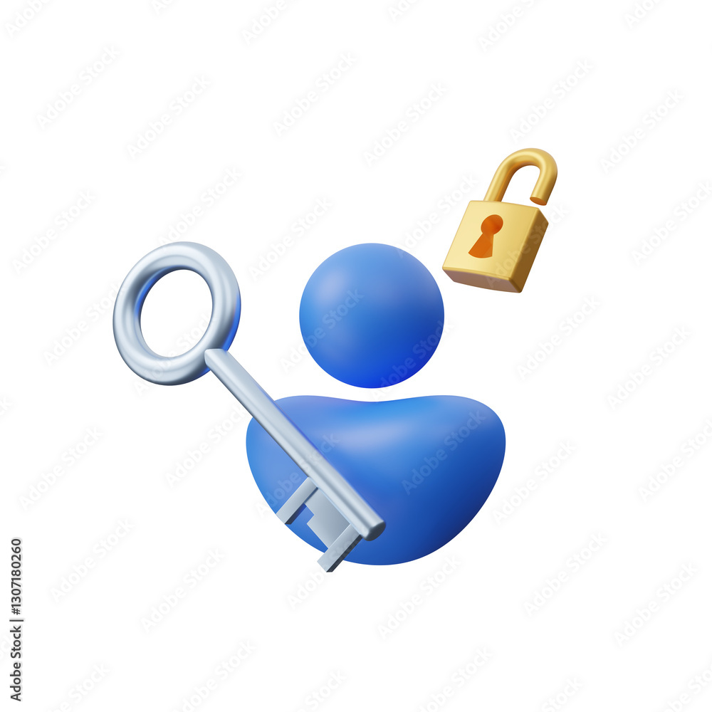 Poster cyber security icon isolated on transparent background, internet security and data protection concep