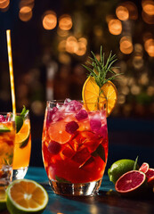 cocktail with lime
