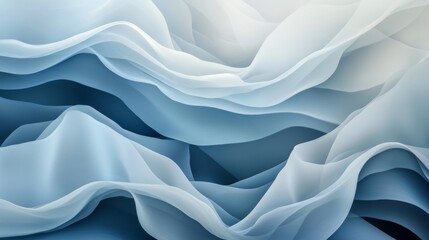 Obraz premium Soft abstract gradient with light grey and blue hues, gently blending, creating a calming and ethereal atmosphere