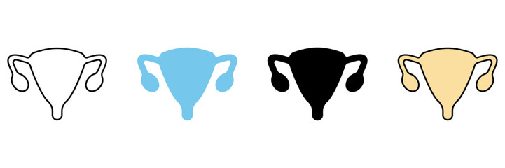 Uterus concept line icon. Simple element illustration.