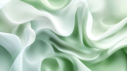 Obraz premium Soft abstract gradient with light grey and green hues, blending gently, creating a peaceful and ethereal atmosphere