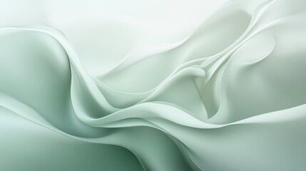Obraz premium Soft abstract gradient with light grey and green hues, blending gently, creating a peaceful and ethereal atmosphere