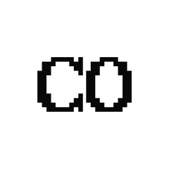 CO monogram logo design letter text name symbol monochrome logotype alphabet character simple logo