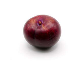 Black Plum Australia fruit isolated on a clean white background