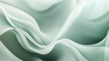 Obraz premium Soft abstract gradient with light grey and green hues, blending gently, creating a peaceful and ethereal atmosphere