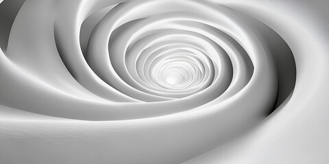 Obraz premium Hypnotic abstract spirals in white tones create mesmerizing design