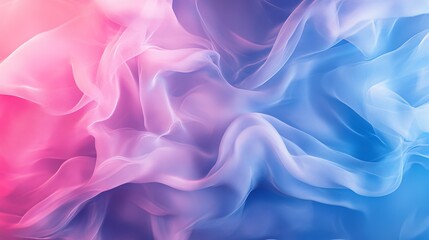 Fototapeta premium Soft abstract gradient with pink and blue hues, blending smoothly with blurred edges, creating a calm and dreamy mood