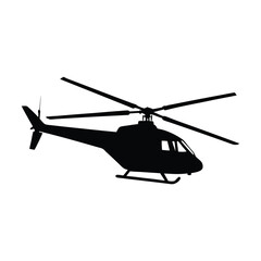 Helicopter in flight  vector on white background