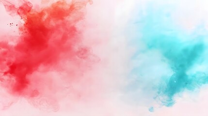 Fototapeta premium Vibrant Splashes of Red and Blue Paint on Light Background for Artistic Background Design