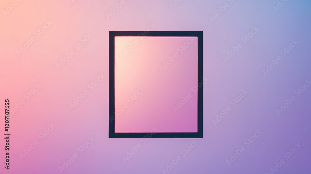 Aufkleber minimalistic frame on soft gradient background for creative design and art presentation, perfect for