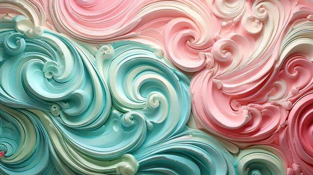 クリームソーダ風のパステル模様・柔らかく幻想的な背景素材