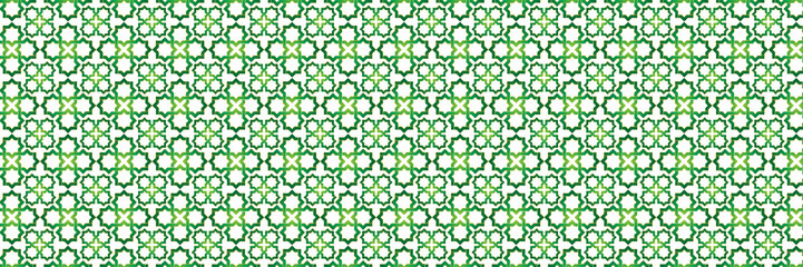 Islamic Geometric Pattern Banner Background | Ornamental Arabesque Design for Ramadan & Eid