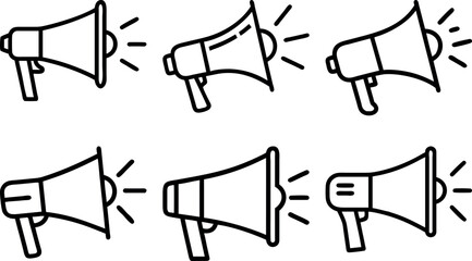 set of megaphone