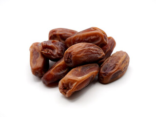 A stack of Tunisian dates isolated on a clean white background