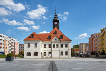 Lubin, Lower Silesia, Poland -  Baroque building of Town hall erected in 1768 and rebuilt in 1950