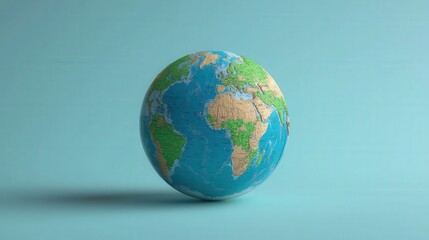 Fototapeta premium Earth Globe on Pastel Background