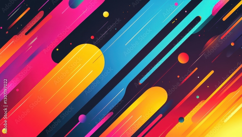 Poster vibrant abstract background with dynamic lines and colorful shapes for creative design and modern ar