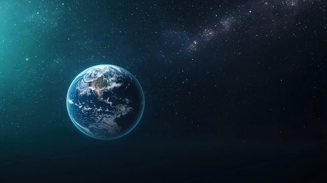 Earth in Cosmic Space - Powered by Adobe