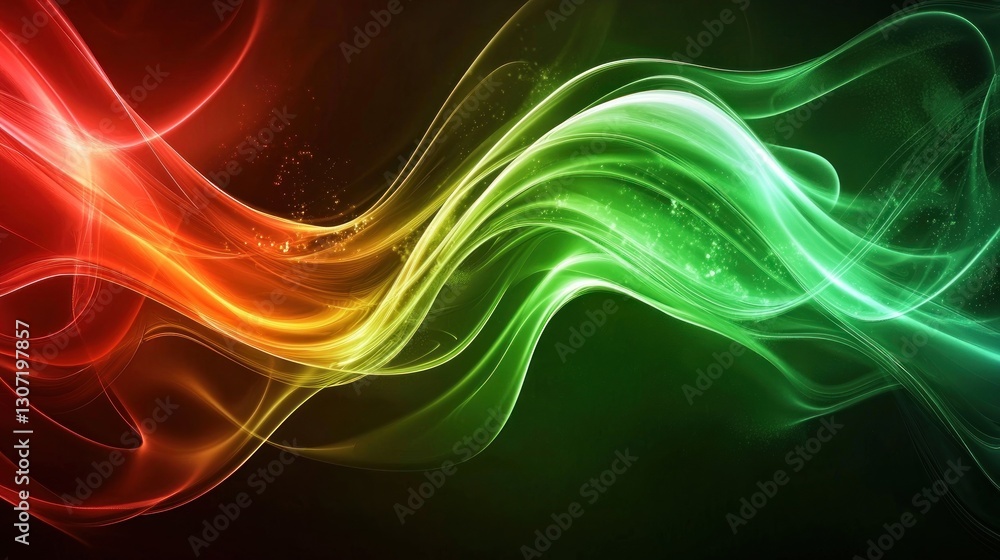 Poster abstract illustration featuring colorful flowing lines and gradient transitions