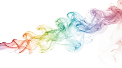 colorful smoke on white