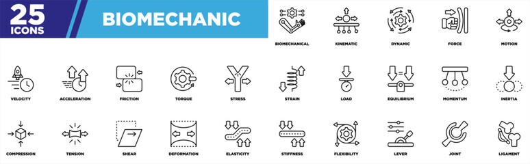 Biomechanic Iconset Outline