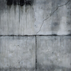 Obraz premium Weathered Concrete Wall With Cracks And Discoloration Two
