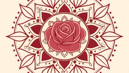 Beautiful Mandala Rose Design for Elegant Home Decor and Artistic Projects