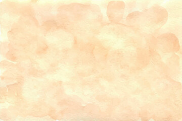 Beige watercolor background by hand