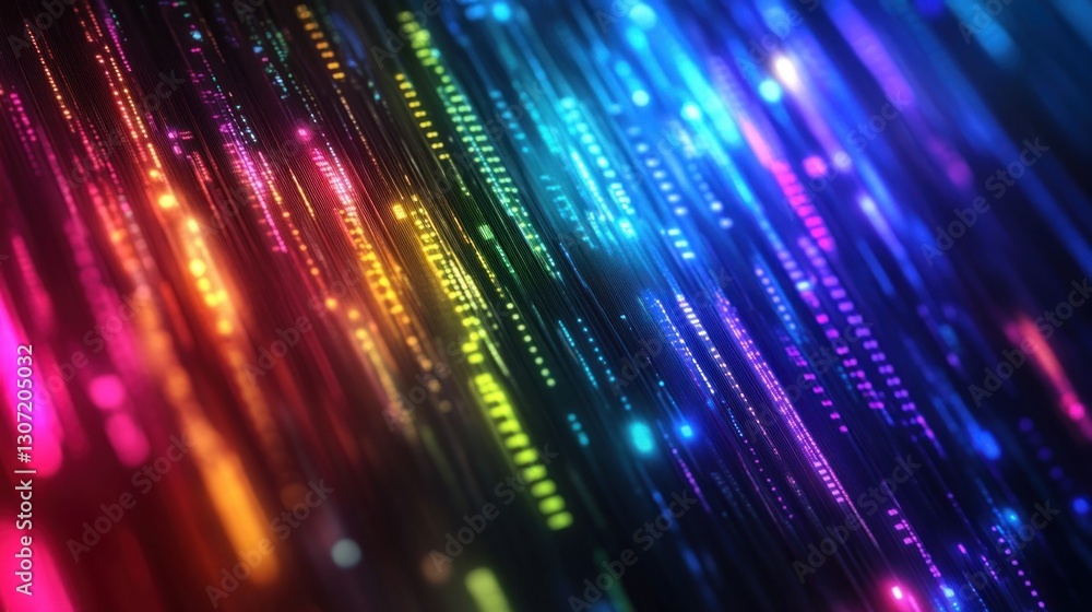 Aufkleber vibrant abstract digital background with colorful light streaks and patterns in motion