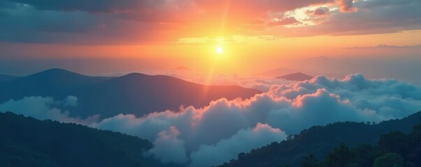 shimmering veil of light hovering above the horizon, hazy, misty