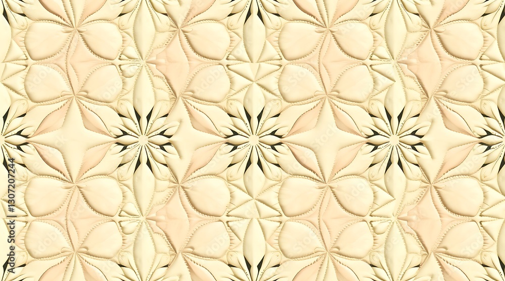 Aufkleber floral pattern: a symmetrical and captivating floral pattern in warm, inviting tones, perfect for ad