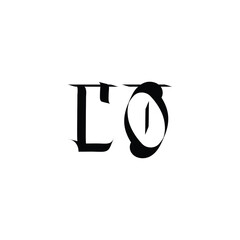 CO monogram logo design letter text name symbol monochrome logotype alphabet character simple logo