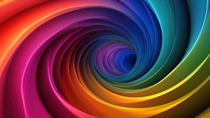 Fototapeta premium Vibrant Swirling Colors in Abstract Spiral Motion Depicting Dynamic Energy and Creativity with a Multicolor Palette of Shades and Hues
