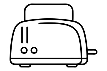 Toaster Line Art Illustration for Kitchen Appliance Branding and Retail

