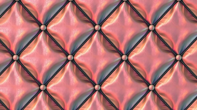 Elegant Quilted Texture: A captivating, seamless pattern of quilted fabric in soft pink with a subtle, luxurious sheen, evoking a sense of opulence and comfort.