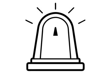 Emergency Siren Icon Vector – Alert Symbol for Apps and Interfaces


