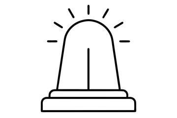 Emergency Siren Icon Vector – Alert Symbol for Apps and Interfaces

