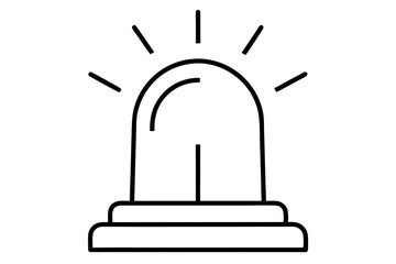 Emergency Siren Icon Vector – Alert Symbol for Apps and Interfaces

