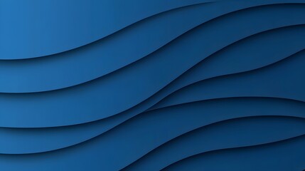 Fototapeta premium Smooth Blue Waves with Layered Curves Ideal for Backgrounds and Textures in Design Projects