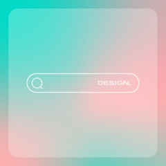 Search bar interface with gradient background. Pop up window vector illustration.