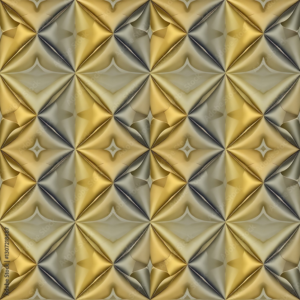 Poster geometric harmony: the image showcases a repeating pattern of textured shapes and tones, evoking fee