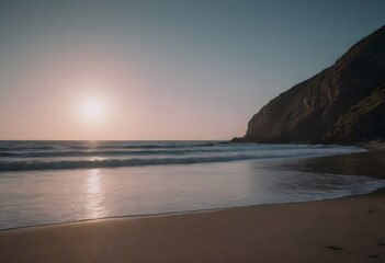 Minimalistic background/backdrop. Sunset over the sea